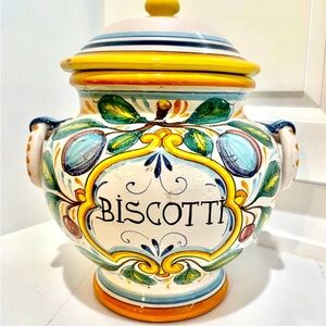 Italian BISCOTTI jar
